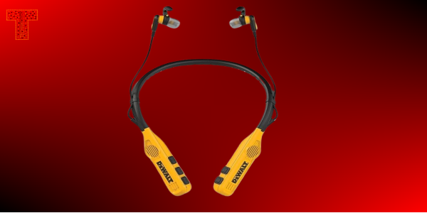 DEWALT Wireless Bluetooth Neckband Headphones Jobsite Pro